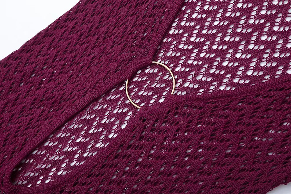 Häkelkleid Burgundy