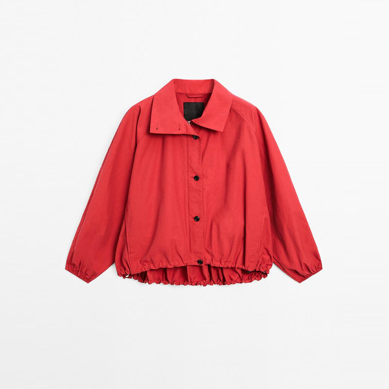 Rote Jacke mit Reißverschluss Ruby