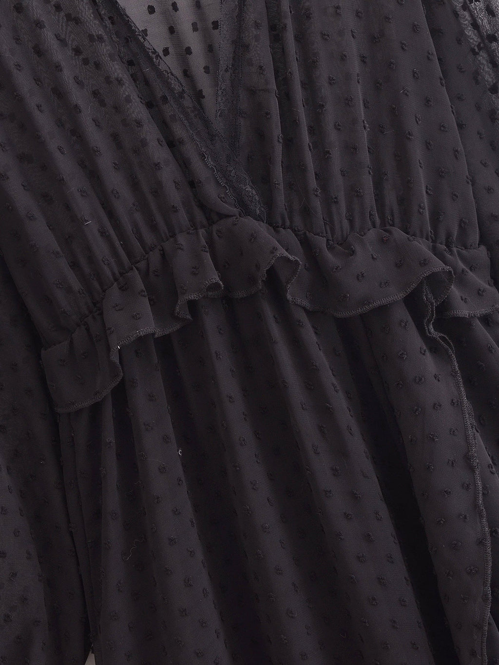 Gepunktetes Chiffon-Kleid Ebby