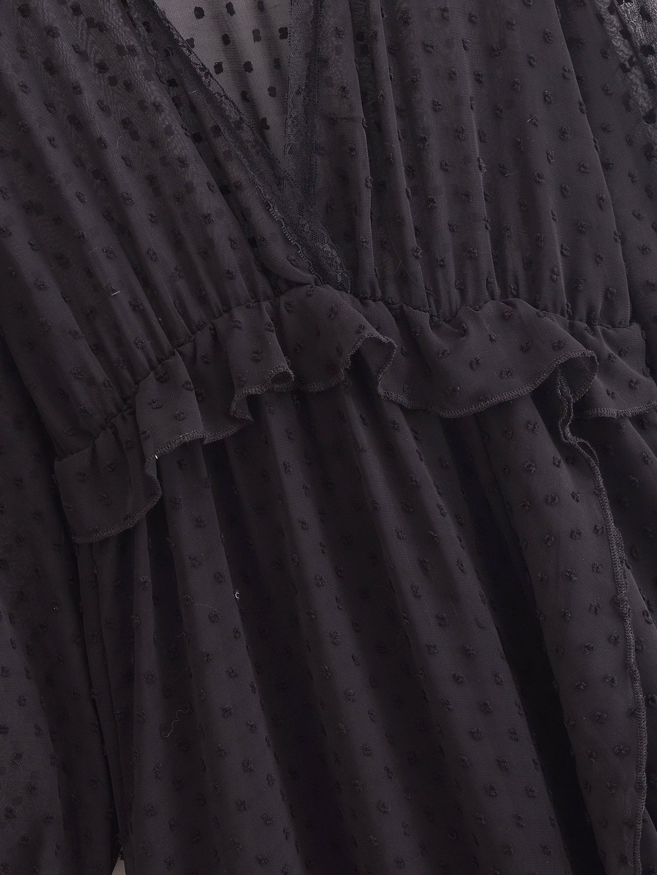 Gepunktetes Chiffon-Kleid Ebby