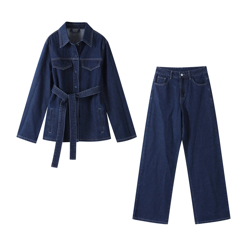 Zweiteiliges Denim-Set Blue