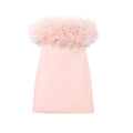 Trägerloses Minikleid Pompom | Rüschen | JUQQA