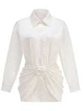 Blusenkleid Dakota mit 3D-Blumen | Damen | JUQQA