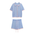 Zweiteiler Cloudy | Fashion Set Blau/Pink | JUQQA