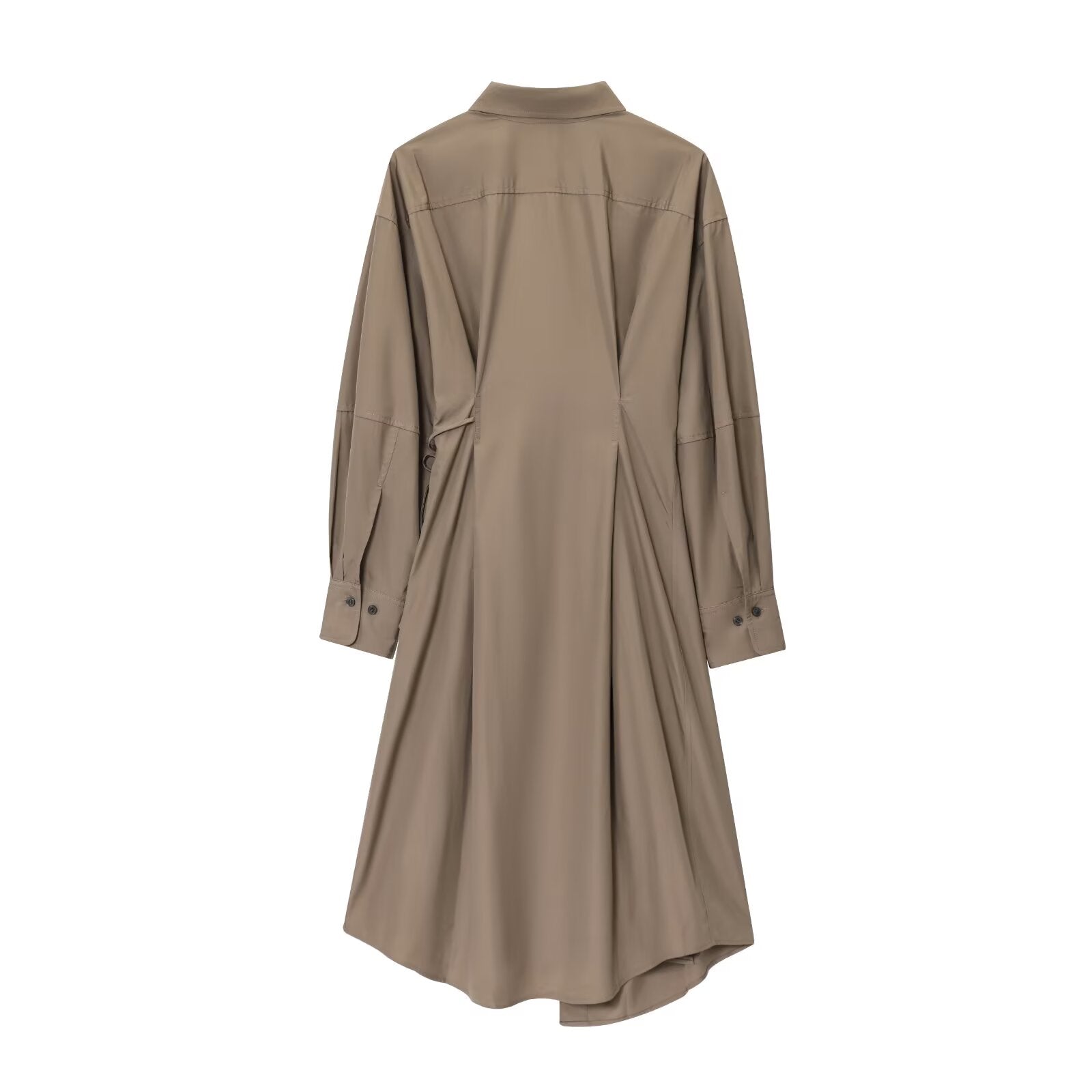 Langes asymmetrisches Hemdkleid Riva