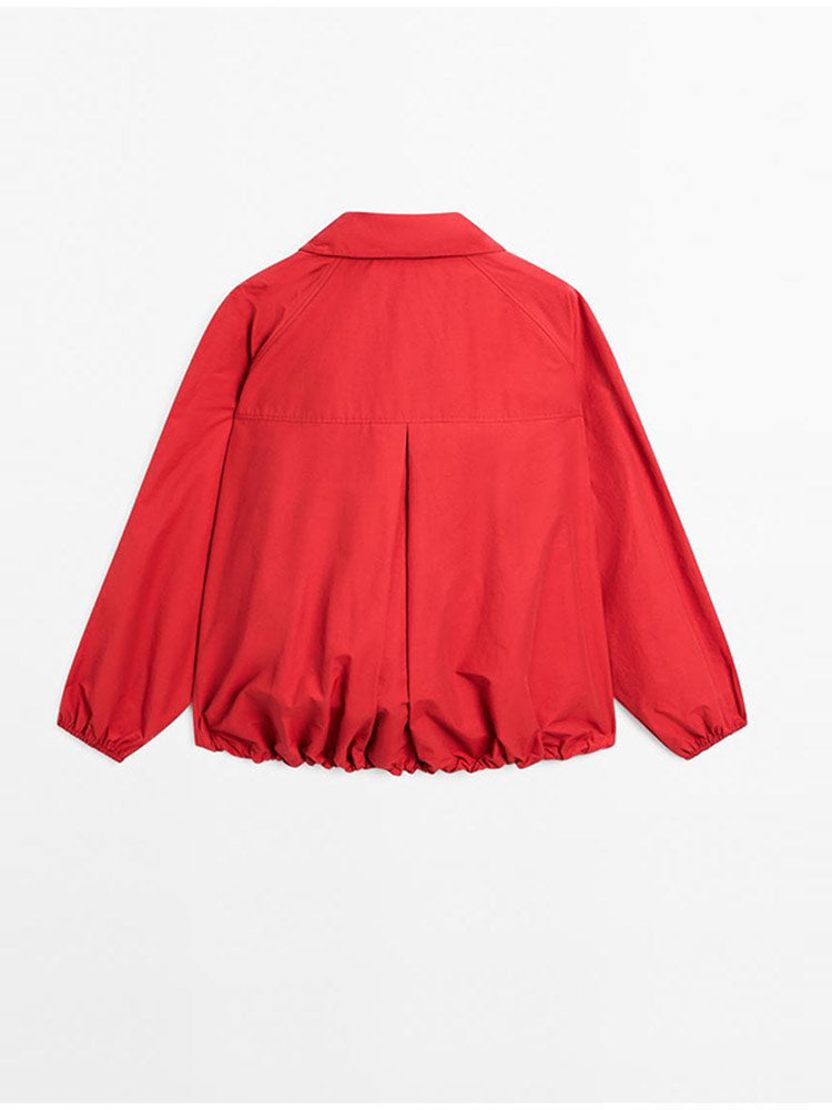Rote Jacke mit Reißverschluss Ruby