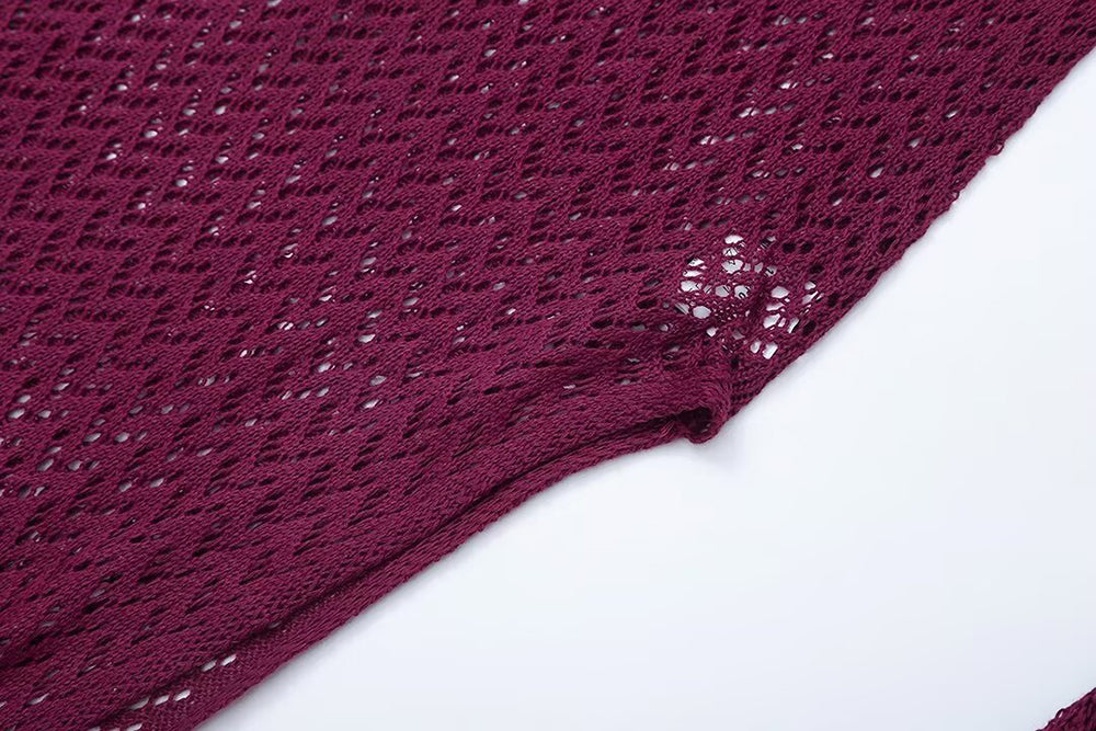 Häkelkleid Burgundy