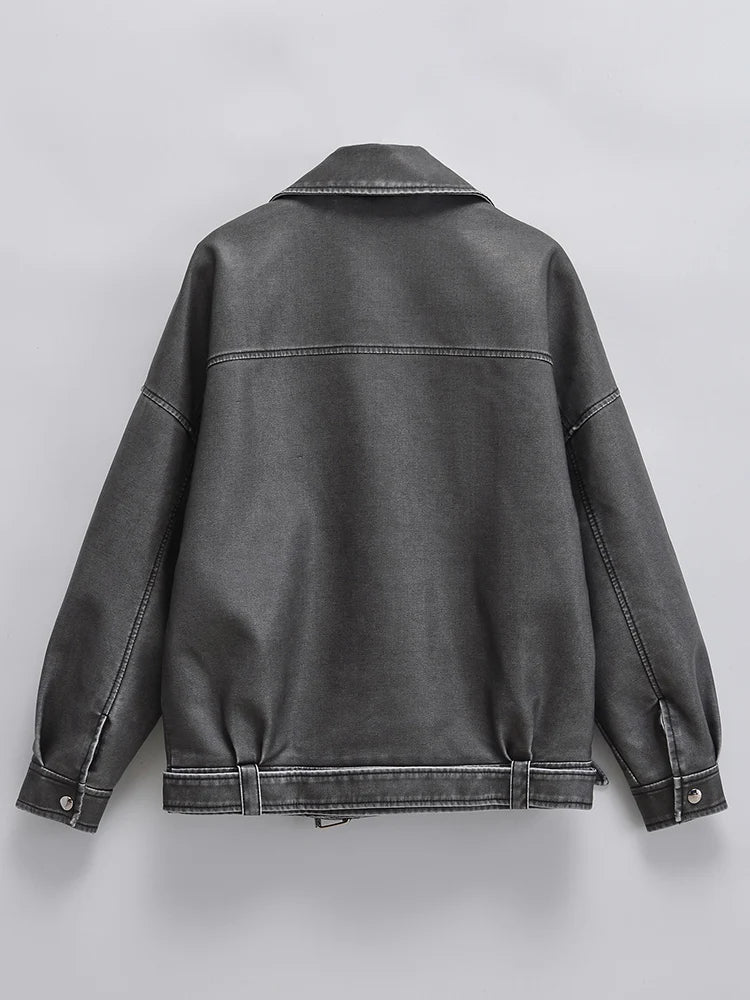 Vintage-Jacke aus Kunstleder