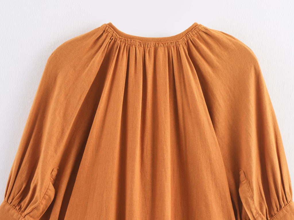 Lässiges Midi-Kleid Copper