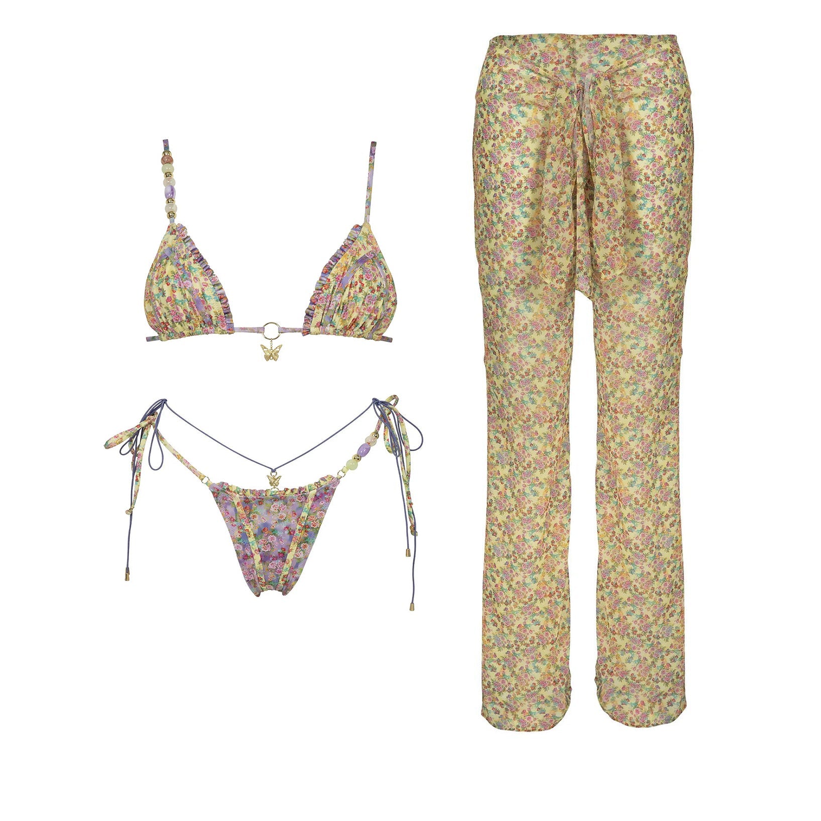 3-teiliges Bikini-Set Mariposa