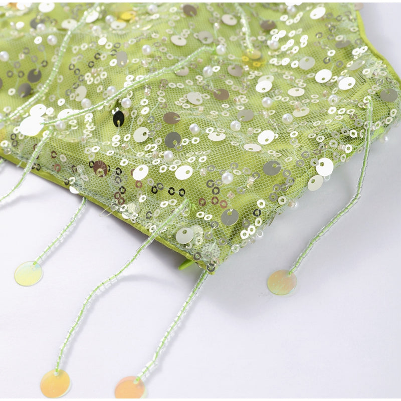 Pailletten Zweiteiler Lemon