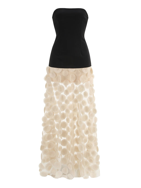 Gepunktetes Mesh-Kleid Chloe