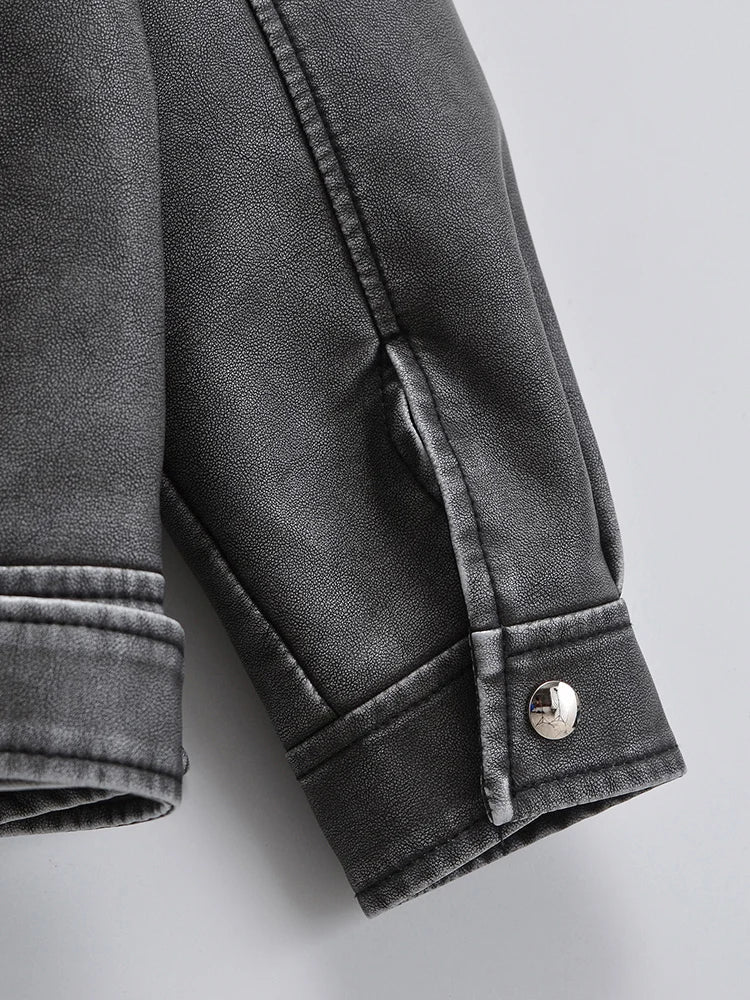 Vintage-Jacke aus Kunstleder