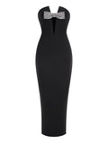 Schwarzes Abendkleid Mila | Mit Schleife | JUQQA