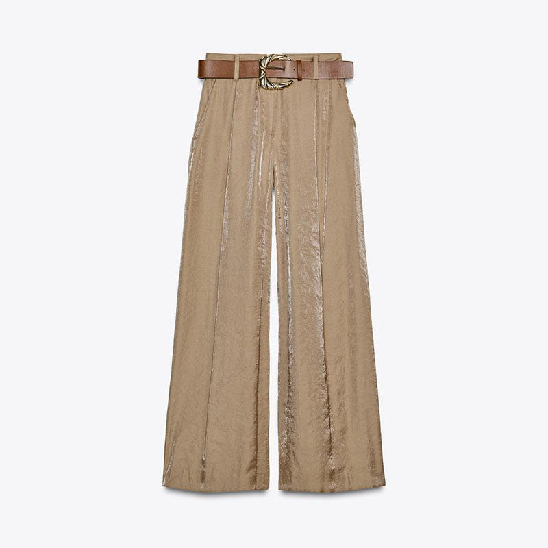 Zweiteiliges Set mit Bestickung Caramel
