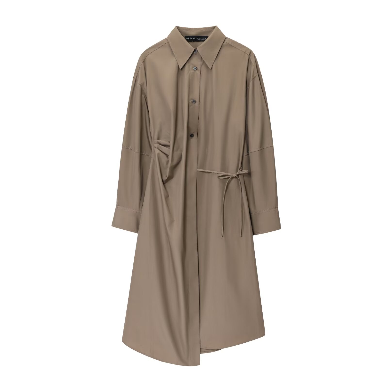 Langes asymmetrisches Hemdkleid Riva