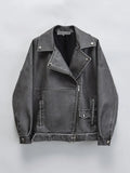 Vintage-Jacke | Kunstleder Retro-Style | JUQQA