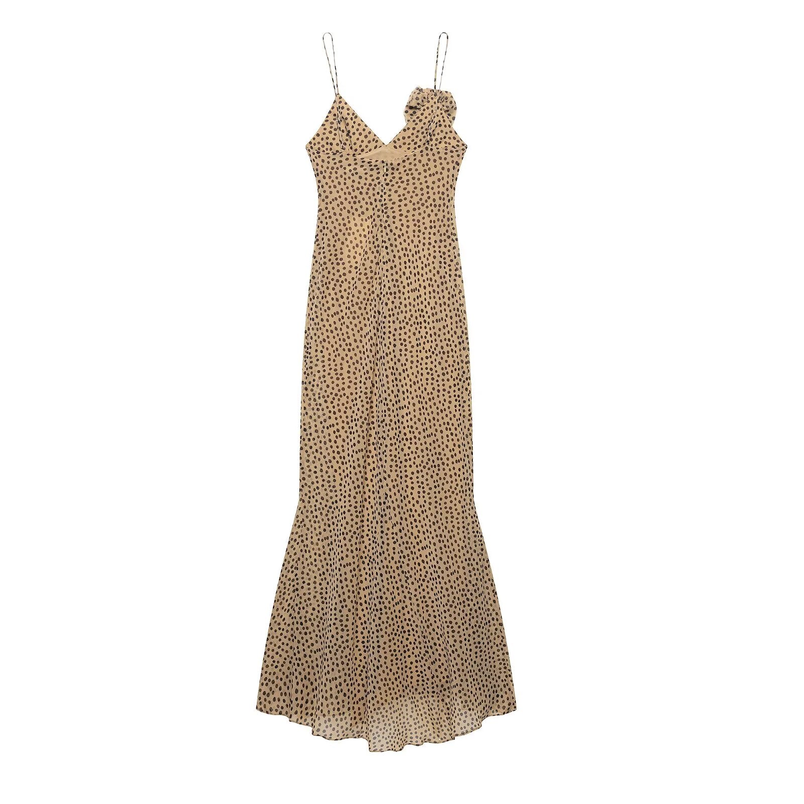 Maxikleid mit Spaghettiträgern Dot