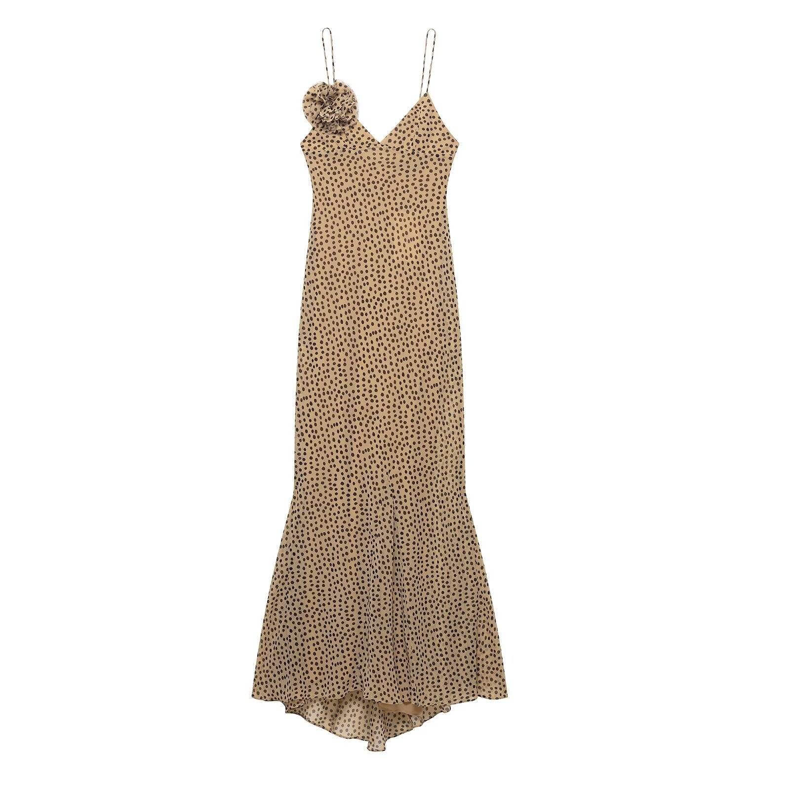 Maxikleid mit Spaghettiträgern Dot