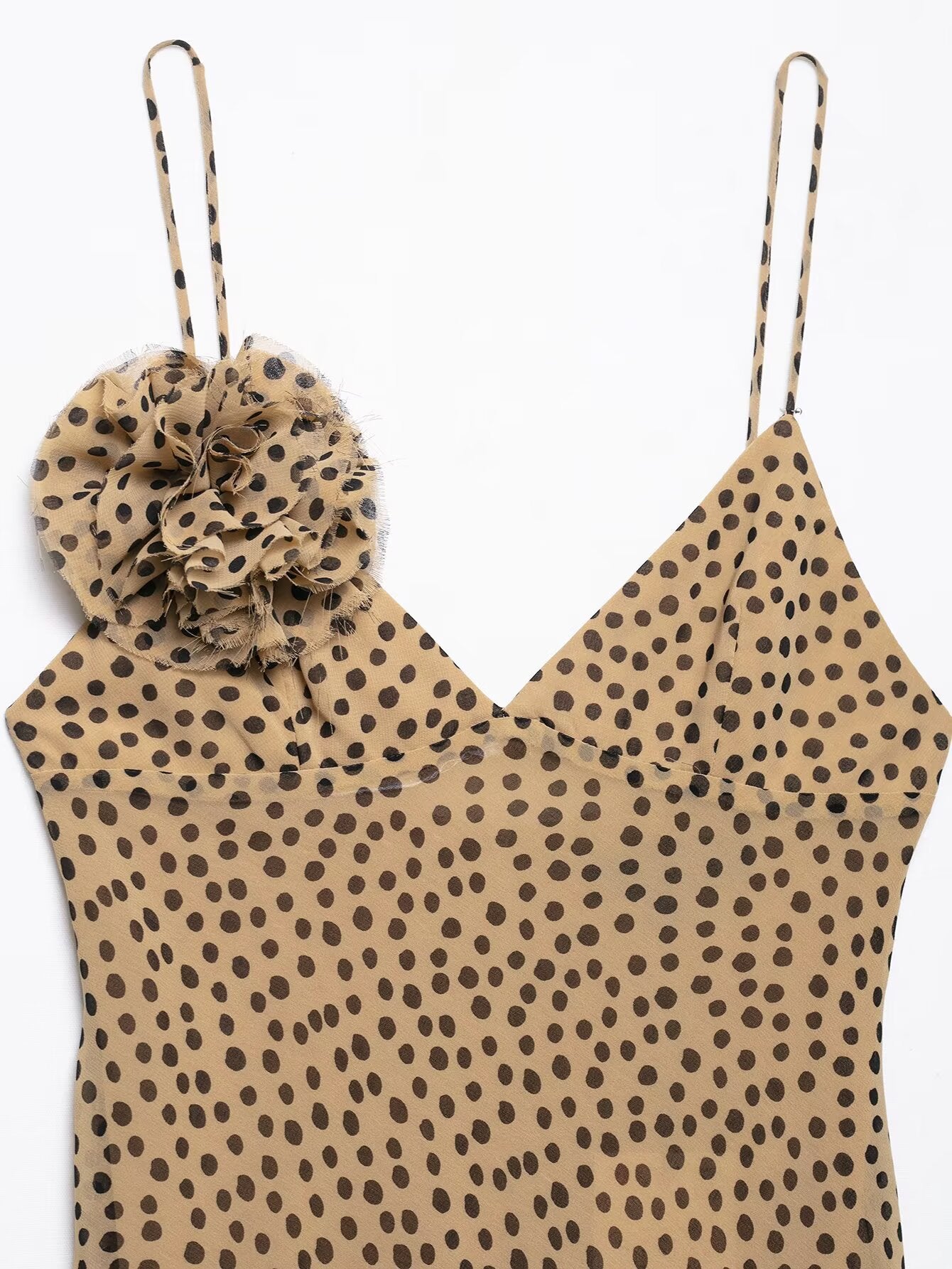 Maxikleid mit Spaghettiträgern Dot