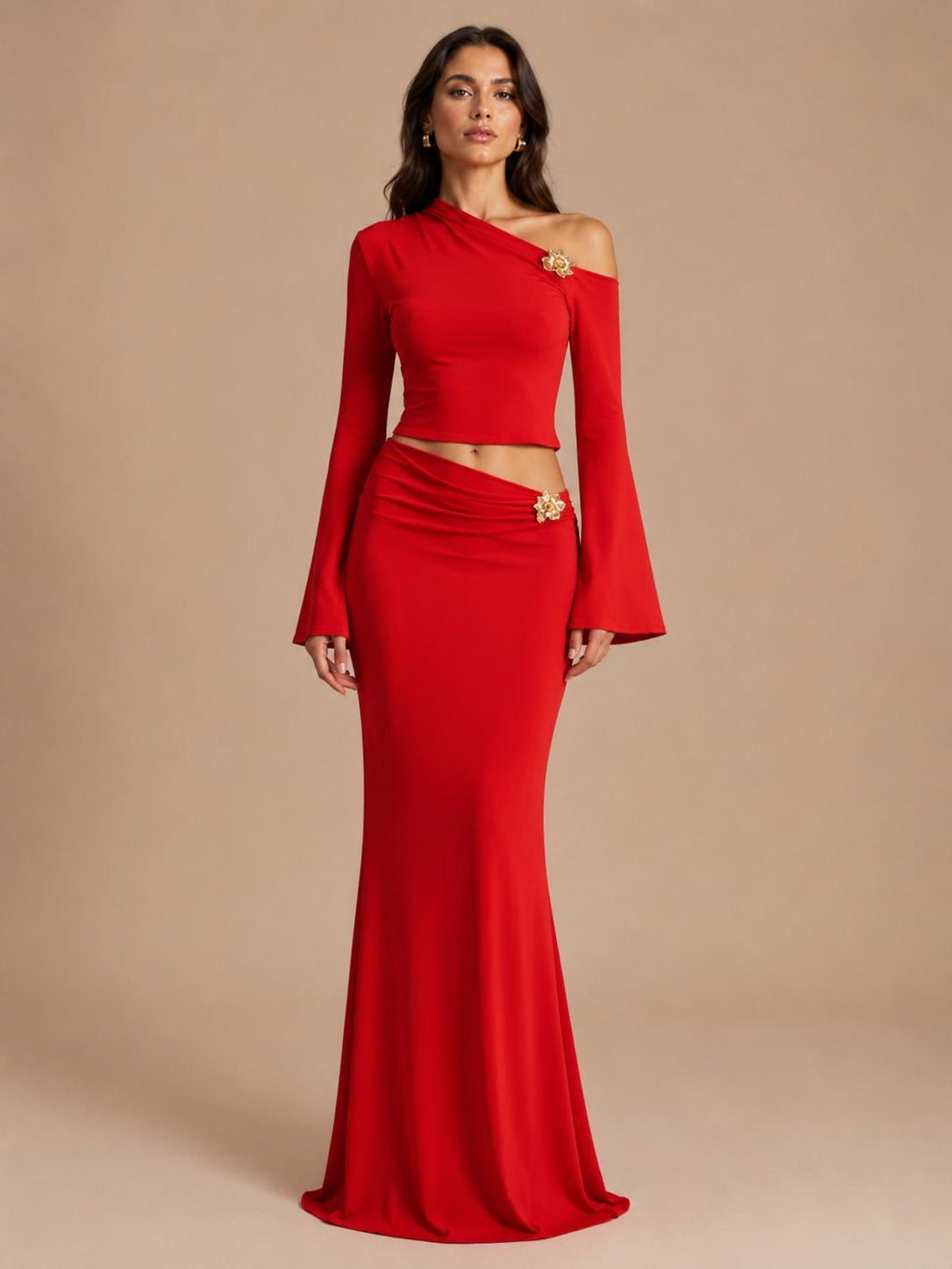 Eleganter Zweiteiler Lola | Orange/Schwarz | JUQQA