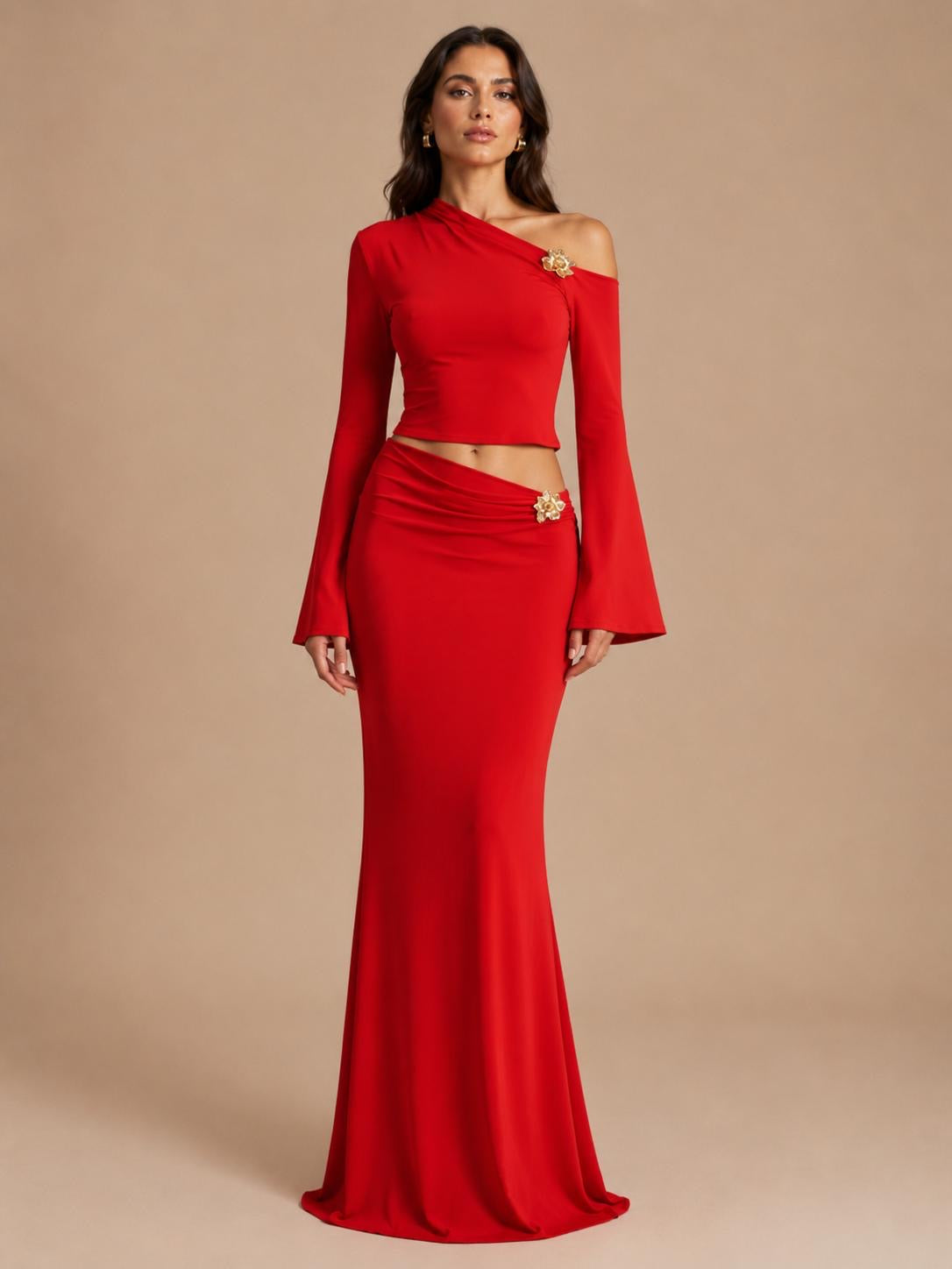 Eleganter Zweiteiler Lola | Orange/Schwarz | JUQQA