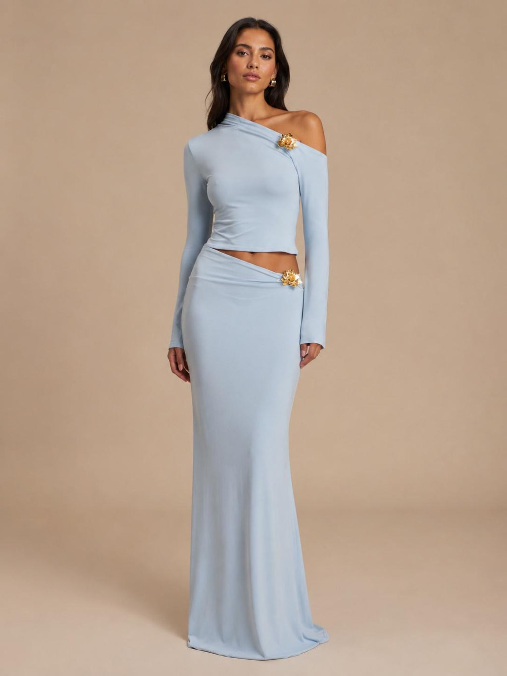 Eleganter Zweiteiler Lola | Orange/Schwarz | JUQQA