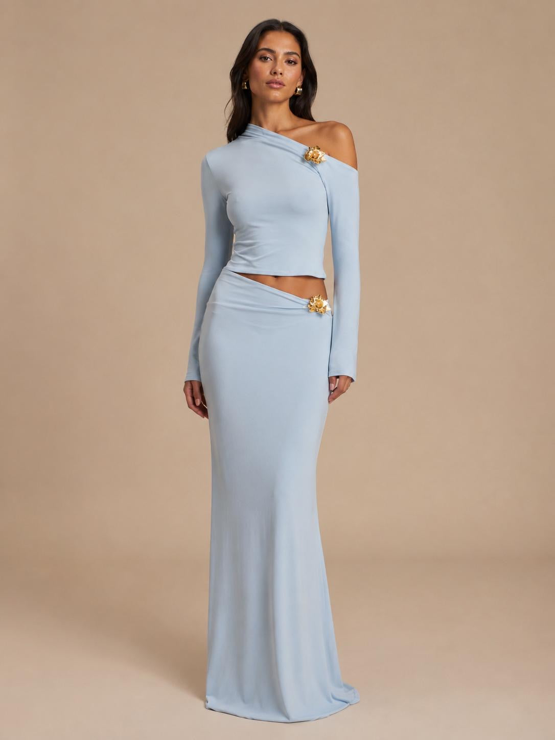 Eleganter Zweiteiler Lola | Orange/Schwarz | JUQQA