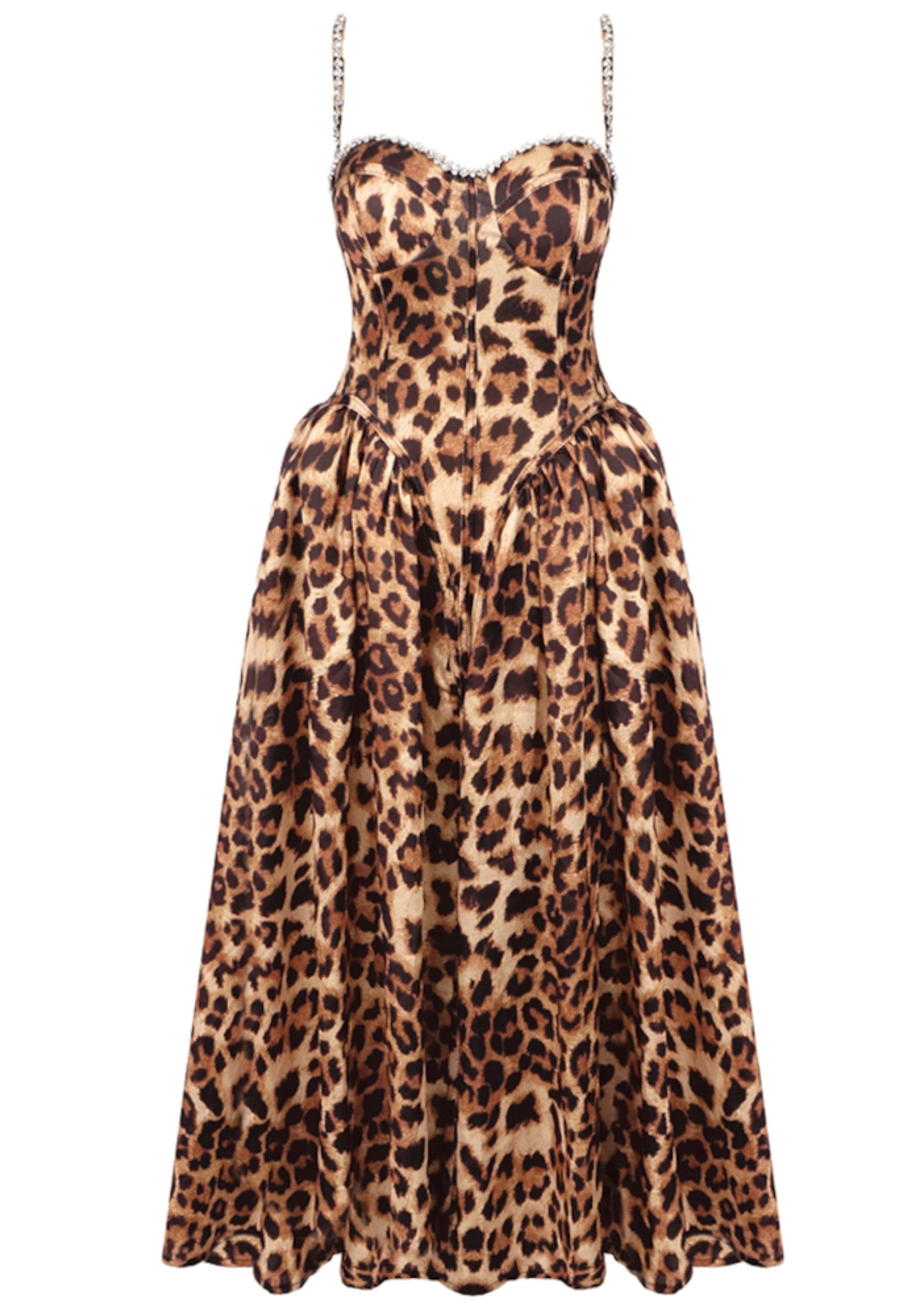 Midi Kleid Corsage Leo