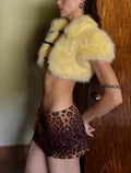 LUNA Premium Faux-Fur Cropped-Jacket I JUQQA