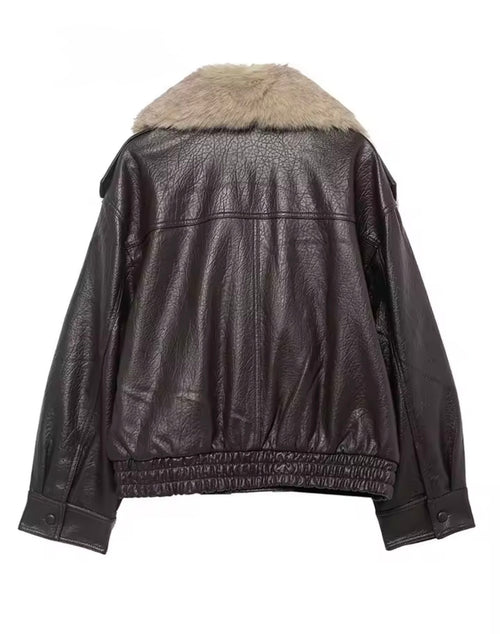 Barry Faux Leather Jacket I JUQQA