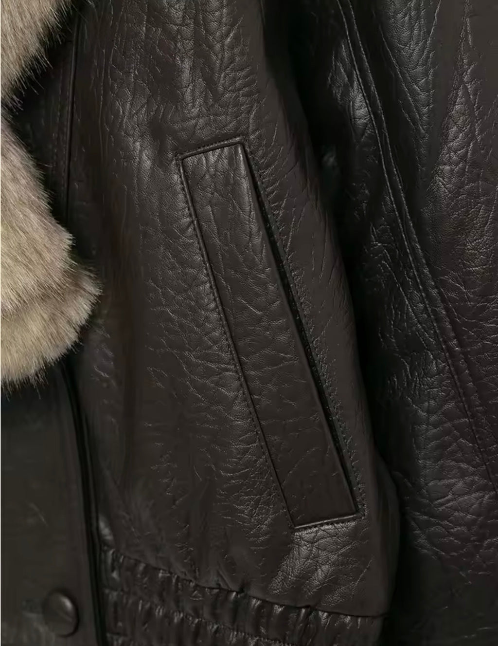 Barry Faux Leather Jacket I JUQQA