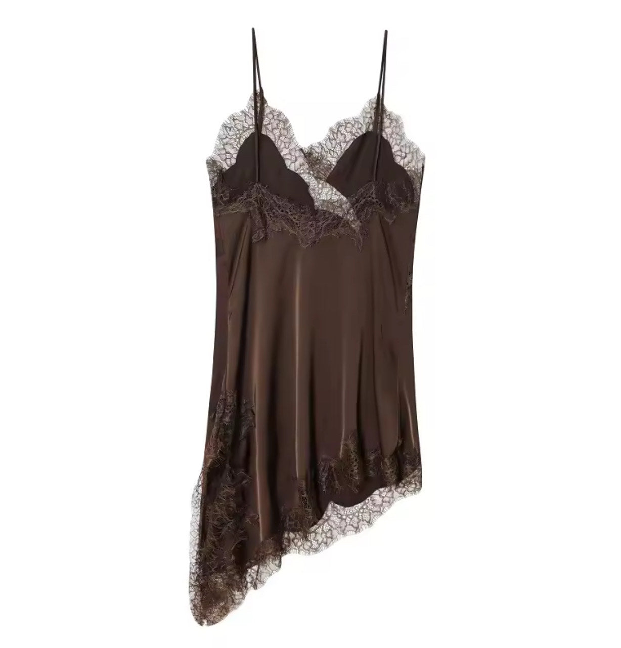 Haley Satinkleid mit Spitze